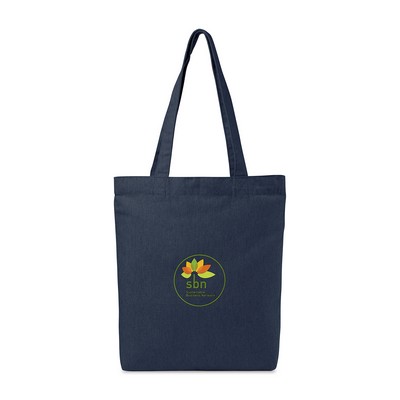 Recycled Cotton Gusset Bottom Tote - AWARE™ - Indigo Denim