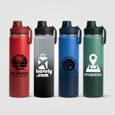 Alaska Ombre - 24 oz. Stainless Steel Double Wall Water Bottle - Silkscreen