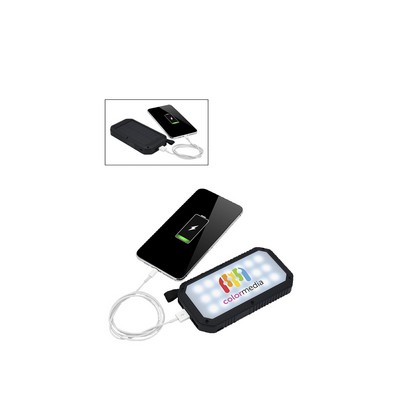 Trio Port Solar Charge LED Power Bank 8,000mAh