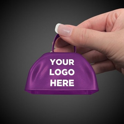 3" Pad Printed Purple Metal Cowbell